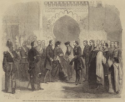 De Aartshertog en Aartshertogin Maximiliaan van Oostenrijk bezoeken Tetuan door Gustave Janet